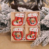 Wooden Christmas Ornament Set, 12 Pieces