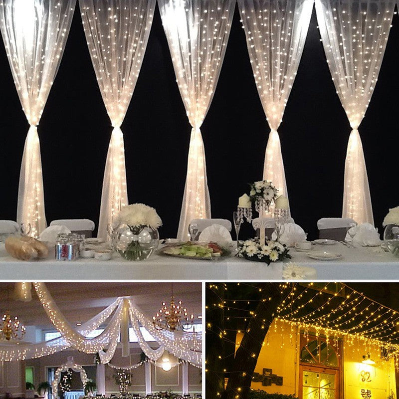 LED Christmas Curtain Lights – Multicolour & Warm White – image 3