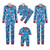 Family Blue Santa Print Pyjamas & Baby Romper