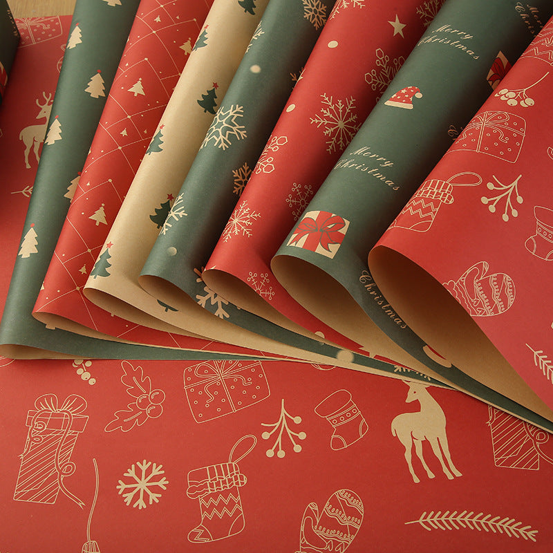 Vintage Christmas Gift Wrap, 50 × 74 cm – image 2