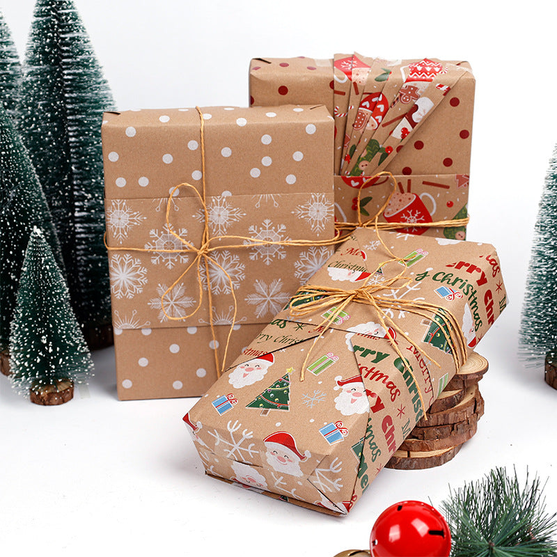 Christmas Kraft Gift Wrap Roll – image 2
