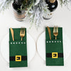 Felt Christmas Cutlery Pockets – Red, Green & Grey – image 3