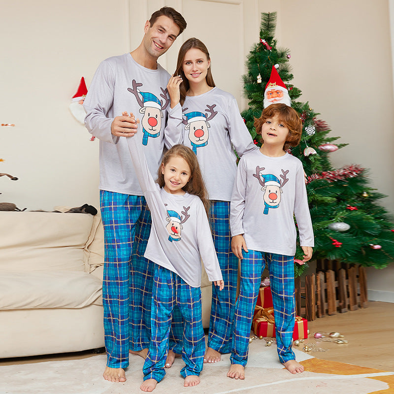 Christmas Reindeer & Plaid Pyjamas