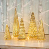 Mini Christmas Tree Decorations, Set of 5
