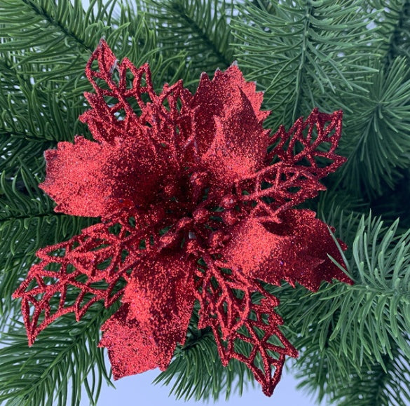 Glitter Christmas Wreath Decoration, 16 cm – image 4