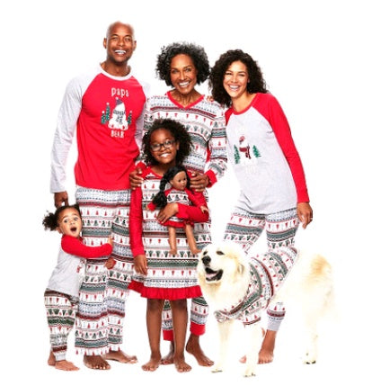 Family Papa Bear Red Raglan Christmas Pyjamas