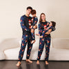 Family Navy Gingerbread Print Christmas Pyjamas