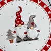 Red Embossed Ceramic Christmas Plate, 10 Inch – image 2