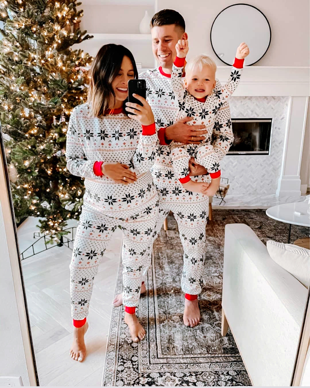 Family Red Fair Isle Reindeer Christmas Pyjamas – image 4