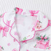 Women's Pink Bow & Tree Print Christmas Pyjamas – image 2