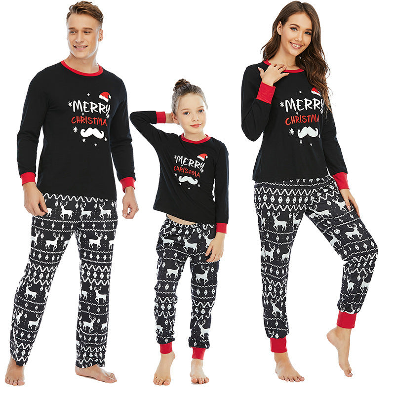 Family Black Merry Christmas Fair Isle Pyjamas