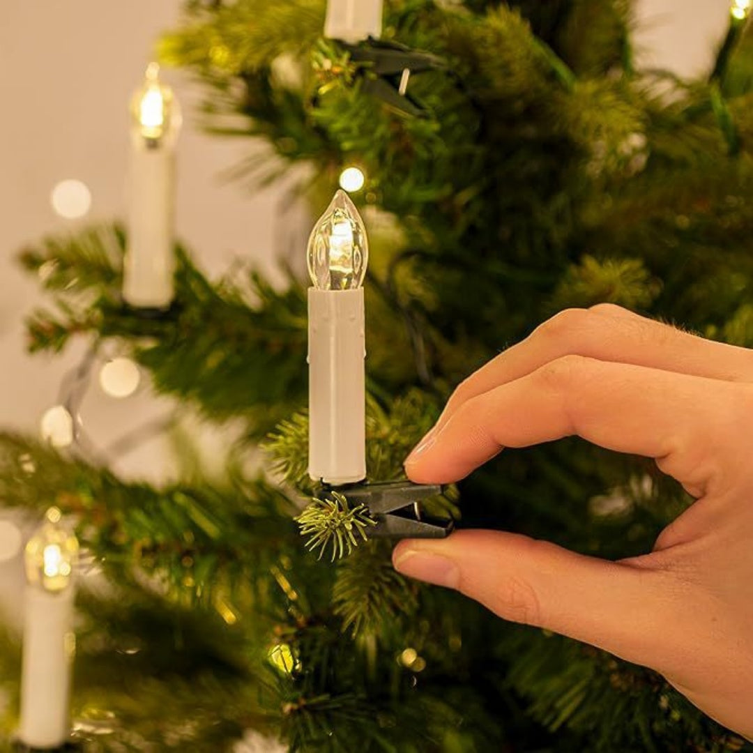 Solar LED Candle String Lights – 20 Candles