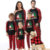 Family Santa & Tree Black Raglan Plaid Pyjamas