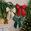 Christmas Bow Ornaments, Set of 10