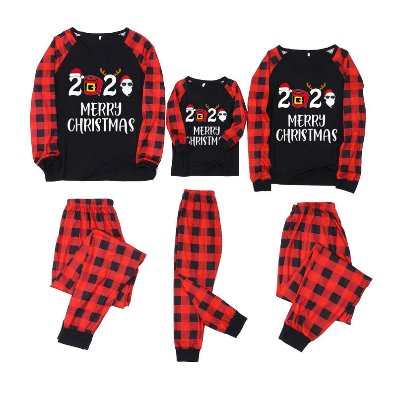 Family Black Merry Christmas & Buffalo Plaid Pyjamas