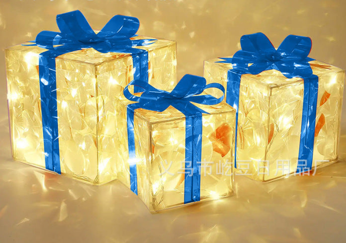 Iridescent Light-Up Christmas Gift Box – image 5
