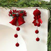 Burgundy Flocked Christmas Ornament – image 2