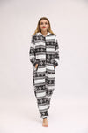 Women's Christmas Reindeer & Snowflake Onesie – image 3