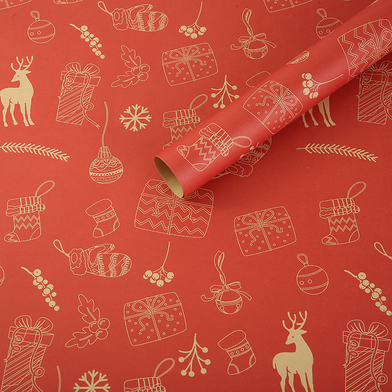 Vintage Christmas Gift Wrap, 50 × 74 cm – image 5