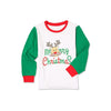 Family White Reindeer Raglan & Green Stripe Pyjamas – image 4