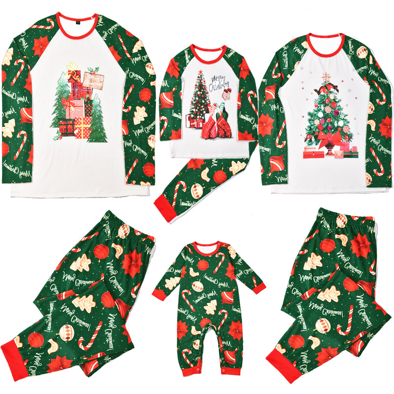Family Green Gingerbread & Christmas Tree Pyjamas