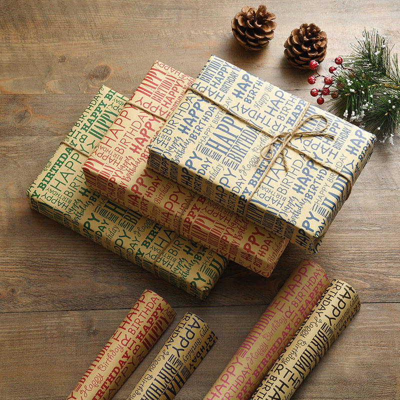 Retro Gift Wrap, 50 × 70 cm