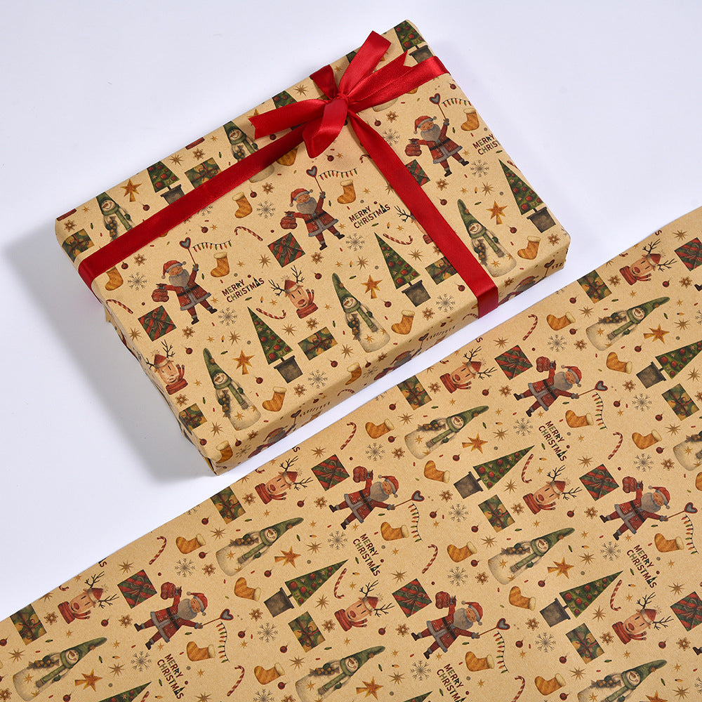 Santa Christmas Kraft Gift Wrap – image 3