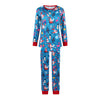 Family Blue Santa Print Pyjamas & Baby Romper – image 2
