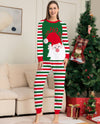 Family Green Santa Red Stripe Christmas Pyjamas – image 4