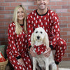Family Red Christmas Tree Print Pyjamas with Dog Bandana