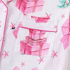Women's White Pink Bow Short Christmas Pyjamas – image 3