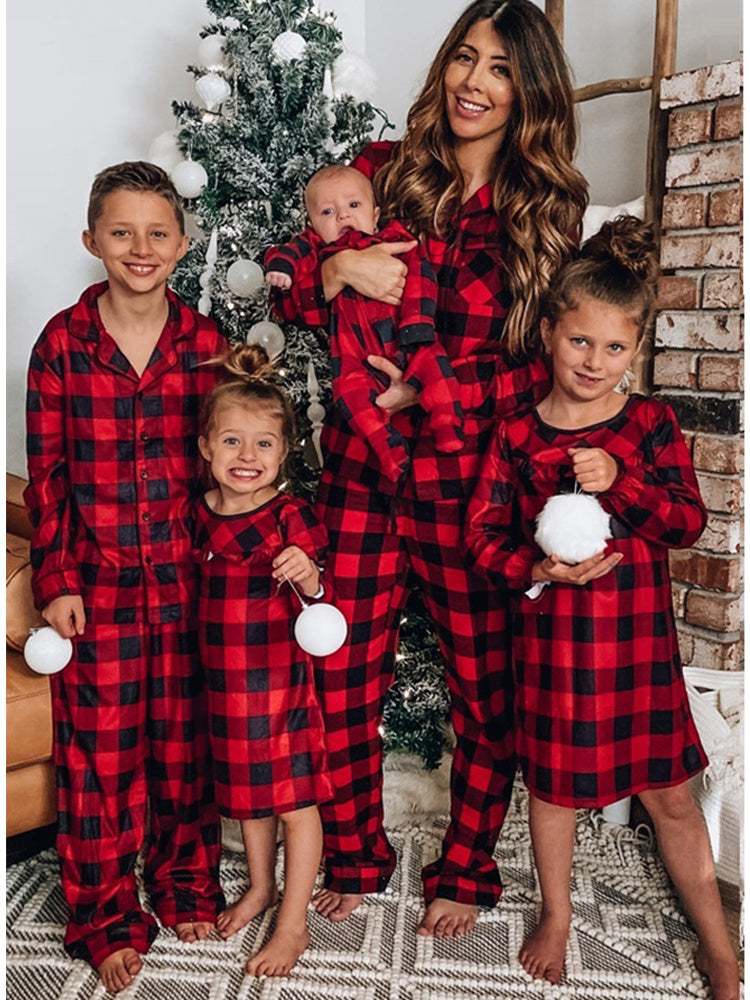 Family Red Buffalo Plaid Pyjamas & Nightdress