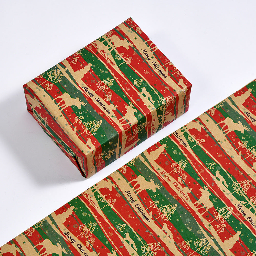 Cartoon Christmas Kraft Gift Wrap – image 4