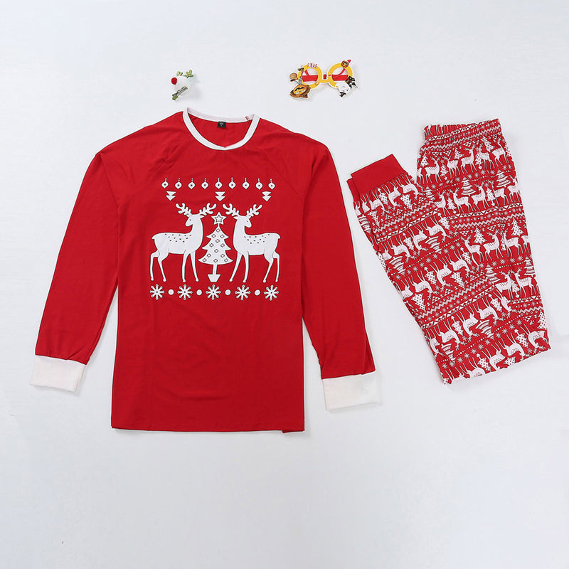 Family Red Reindeer & Snowflake Christmas Pyjamas
