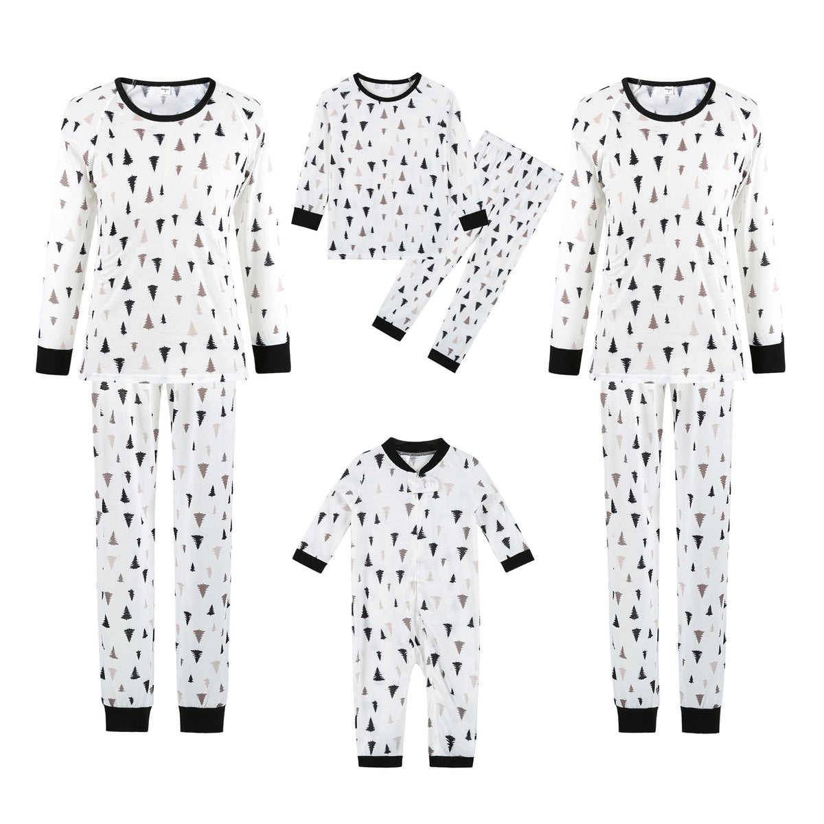 Family White Polka Dot Christmas Pyjamas – image 4