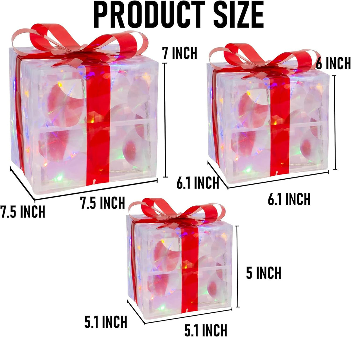 Light-Up Christmas Gift Box Decoration – image 2
