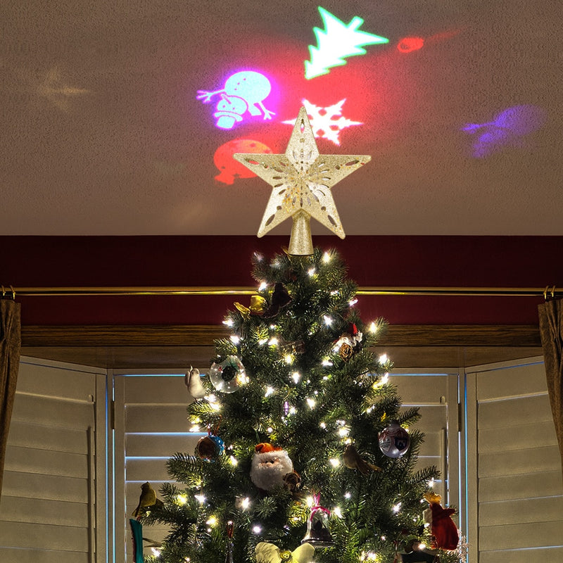 LED Projection Christmas Tree Topper
