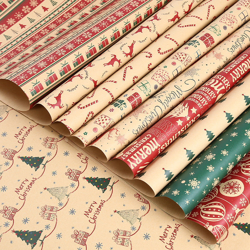 Christmas Kraft Wrapping Paper, 50 × 70 cm – image 2