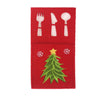 Embroidered Christmas Cutlery Pockets – Santa, Snowman & Reindeer – image 5
