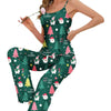 Women's Green Santa & Tree Cami Christmas Pyjamas – image 5