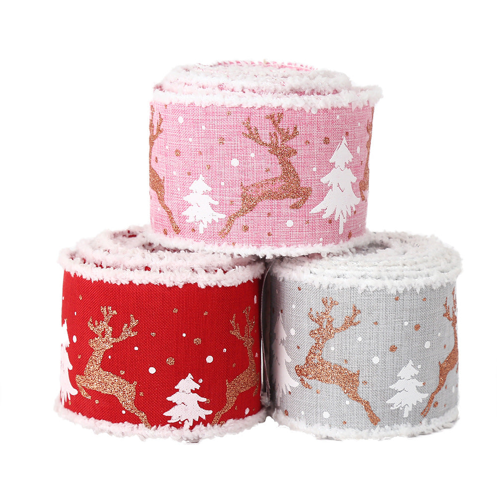 Reindeer & Tree Christmas Ribbon – image 3