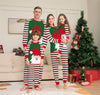 Family Green Santa Red Stripe Christmas Pyjamas