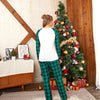 Family White Raglan & Green Plaid Christmas Pyjamas – image 3