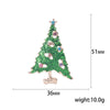 Enamel Christmas Tree Brooch with Coloured Gems – image 3