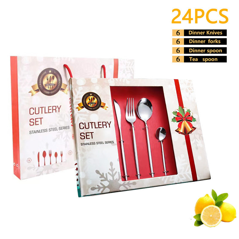 Mirror-Finish Stainless Steel Christmas Cutlery Set – image 3