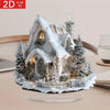 Snowman & Christmas House Acrylic Ornament