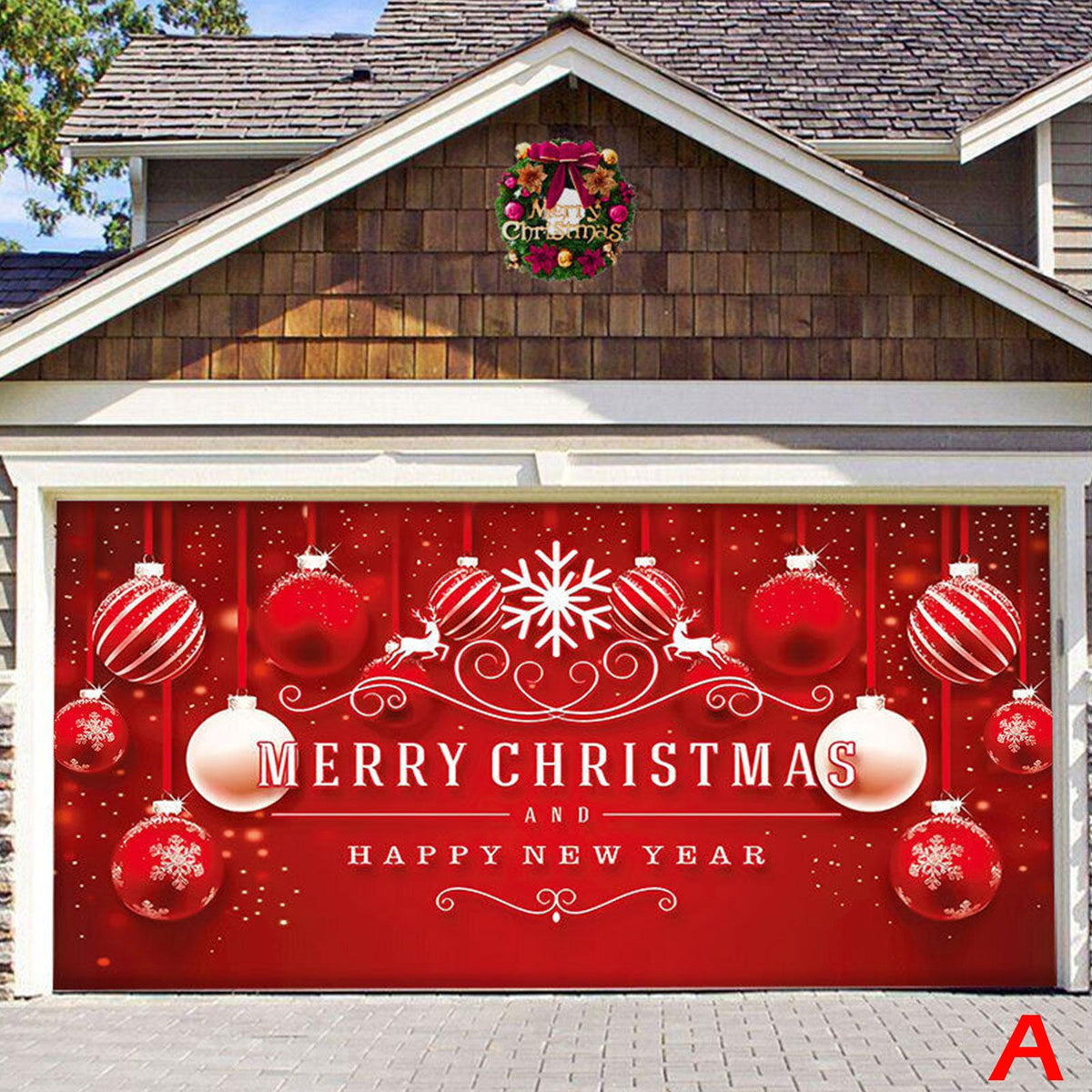 Large Outdoor Christmas Tapestry Banner, 4 × 1.8 m