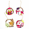 Festive Character Wreath Pendant, 8 cm