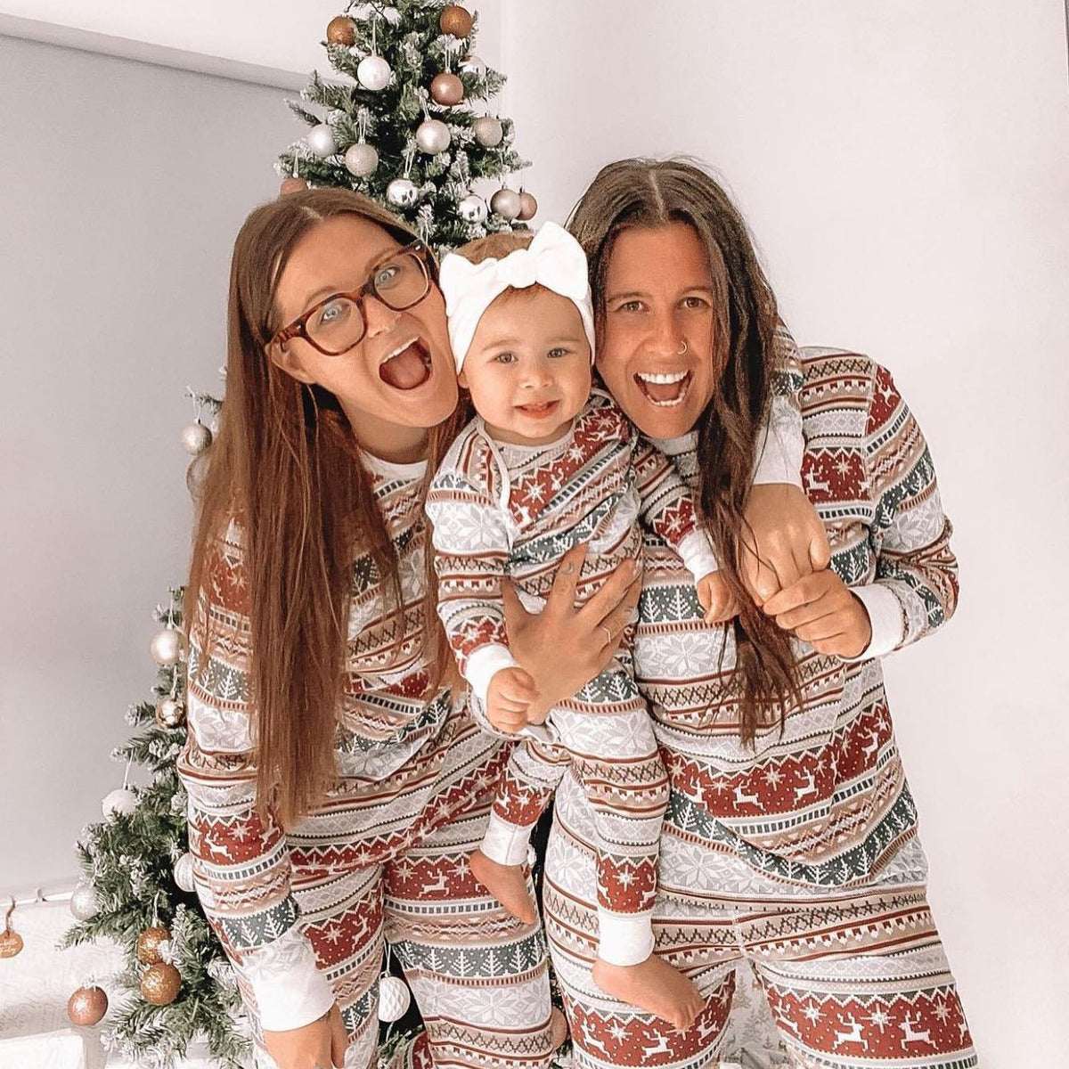 Family Grey Nordic Christmas Pyjamas – Mum, Dad & Kids – image 5