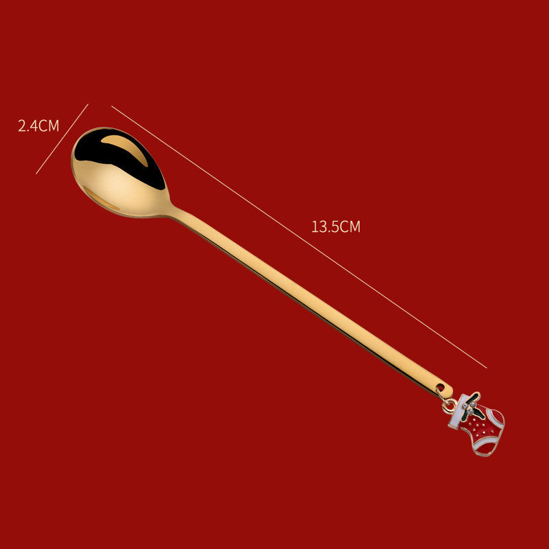 Merry Christmas Spoon Gift Box – Ornament Handle Spoons – image 4